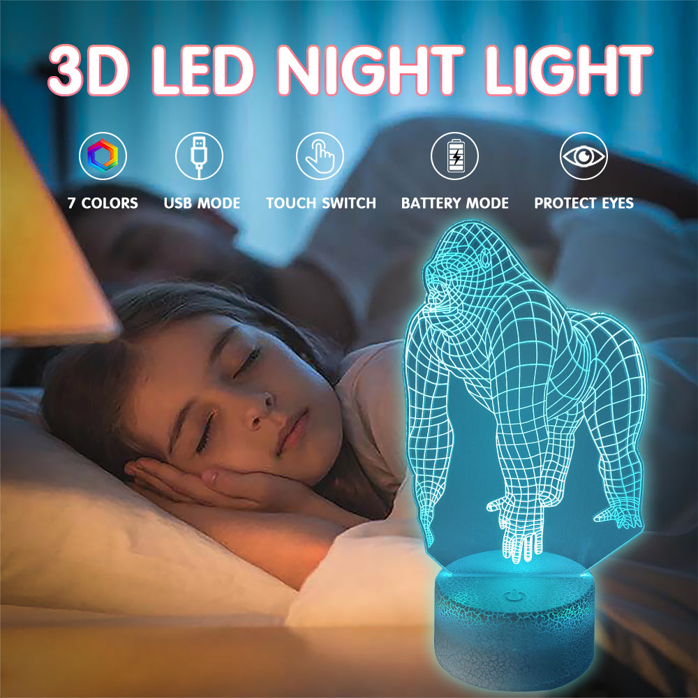 Gorilla Night Light with Smart Touch 7 Colors