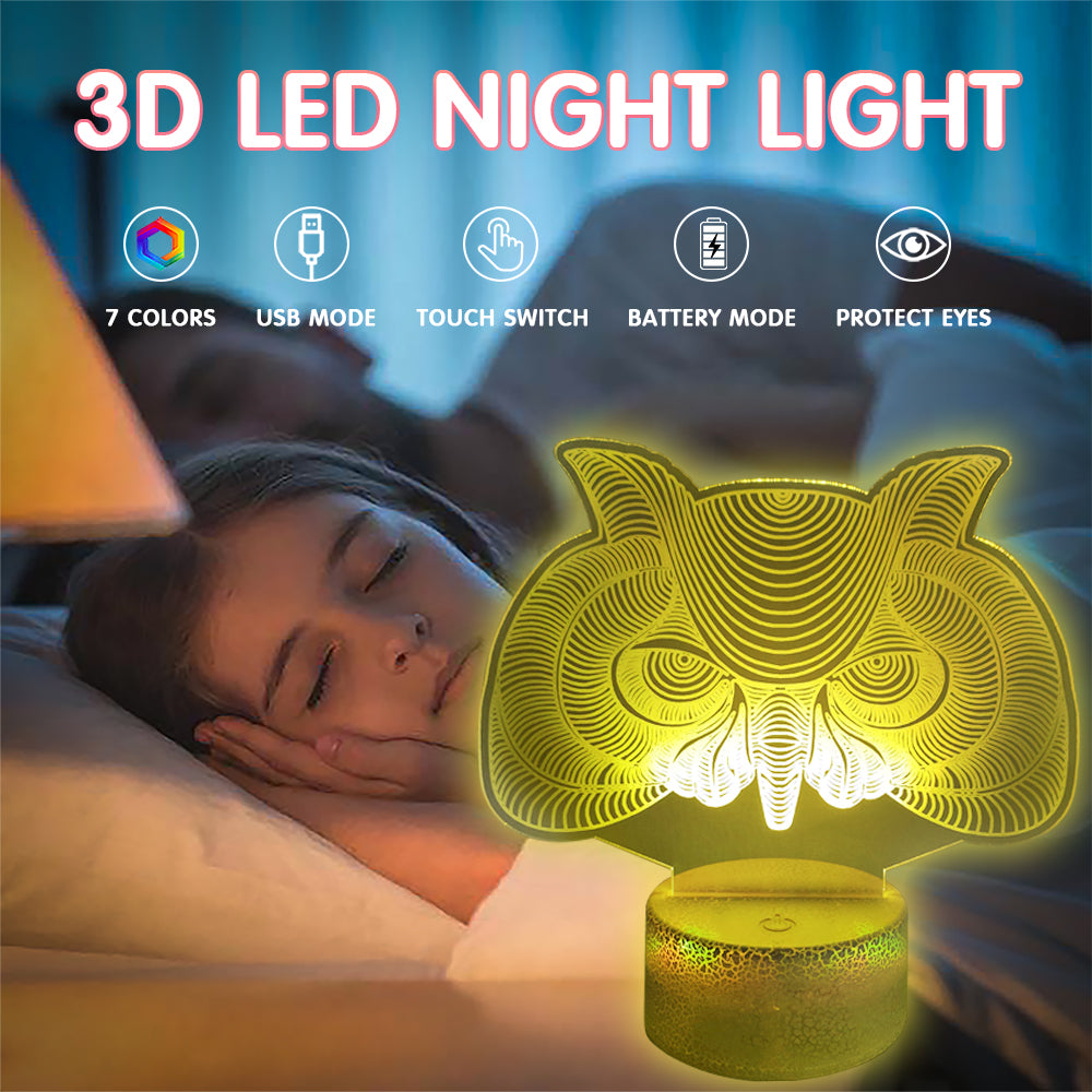 Owl Night Light with Smart Touch 7 Colors